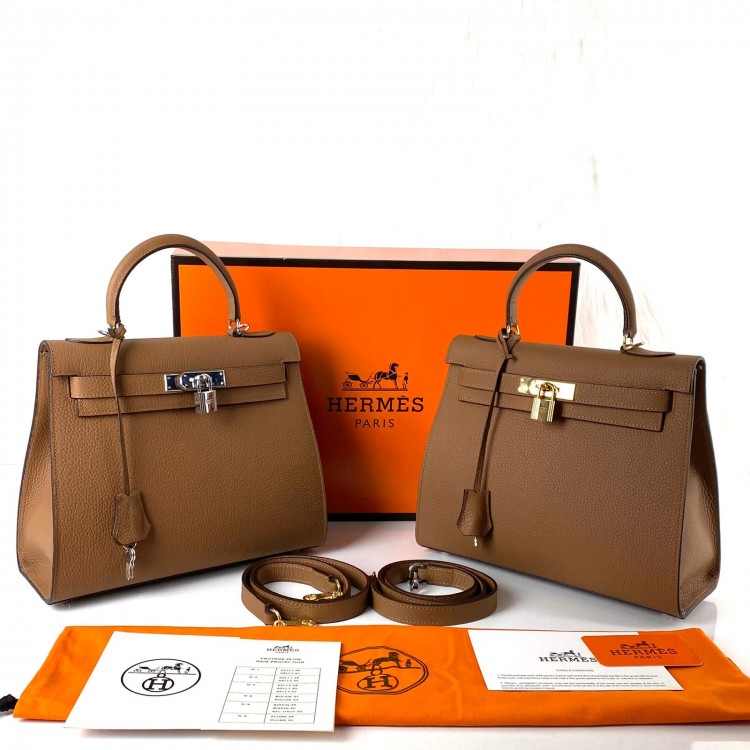 HERMES KELLY 28 CM TABA